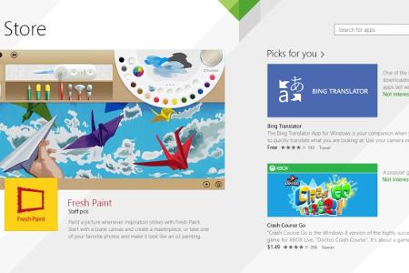 Die im Windows Store verfügbaren Apps werden nun optisch deutlich geschmackvoller angezeigt.
