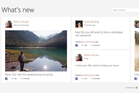 In der Leute-App (im englischen Windows 8.1 