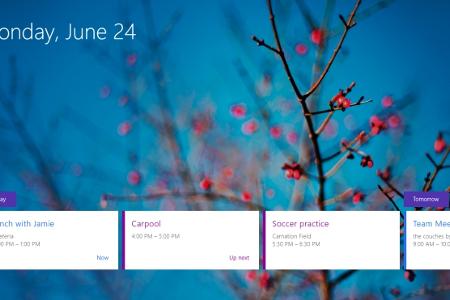 Blick auf die in Windows 8.1 enthaltene Kalender-App