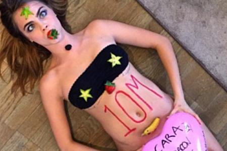 Gewohnt verrückt bedankt sich Cara Delevingne bei ihren treuen Instagram-Fans Gewohnt verrückt bedankt sich Cara Delevingne bei ihren treuen Instagram-Fans