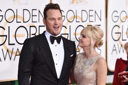 Chris Pratt mit seiner Frau Anna Faris bei den Golden Globes