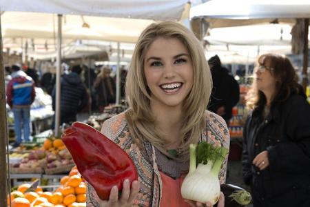 Beatrice Egli am Campo de Fiore in Rom