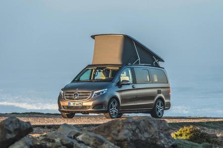 Der Mercedes-Camper Marco Polo: Schlafen auf dem Dach - mit Blick aufs Meer