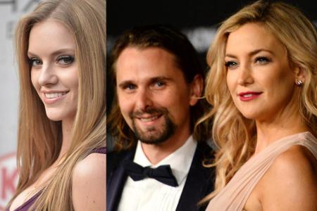 Matthew Bellamy zwischen der Neuen, Ellen Evans (l.), und seiner Ex, Kate Hudson