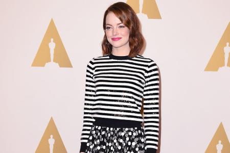 Emma Stone setzte auf die Farben Schwarz und Weiß