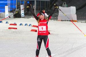 Stefanie Hertel siegt beim "Star Biathlon 2015"