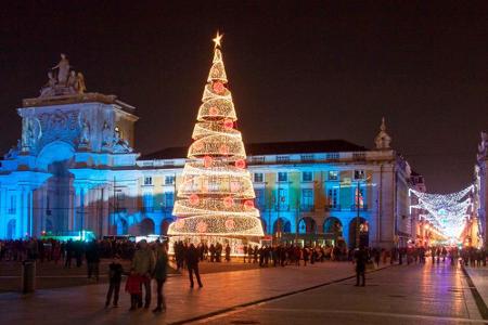 Abendstimmung im vorweihnachtlichen Lissabon