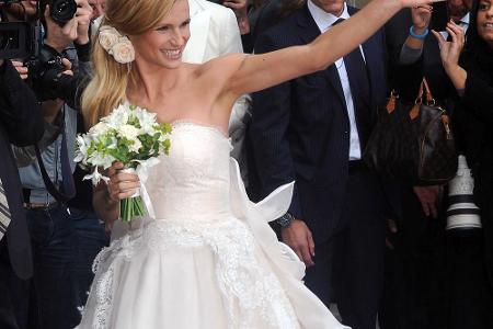 Michelle Hunziker strahlt in Weiß