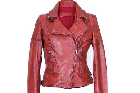 Rote Lederjacke von Freaky Nation