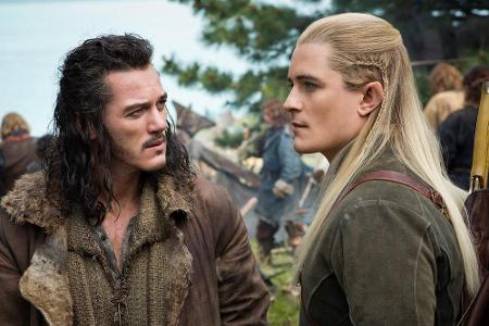 Orlando Bloom war sicher froh darüber, noch einmal als Legolas (r.) nach Mittelerde zurückkehren zu dürfen