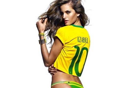 So sexy werden die Brasilianer bei der WM angefeuert: Topmodel Izabel Goulart So sexy werden die Brasilianer bei der WM angefeuert: Topmodel Izabel Goulart