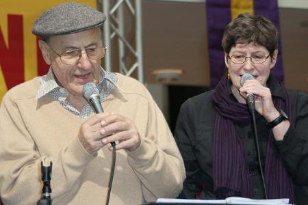 Manfred Krug mit Uschi Brüning auf dem Alstertaler Jazzmeeting