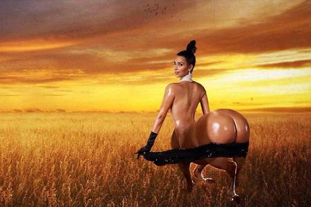 Romantischer Sonnenuntergang: Kim Kardashian im Kornfeld