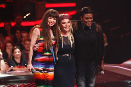 Wer schafft es in die Live-Clashes? Blue MC (v.l.), Charley Ann Schmutzler und Marion Campbell geben alles Wer schafft es in die Live-Clashes? Blue MC (v.l.), Charley Ann Schmutzler und Marion Campbell geben alles