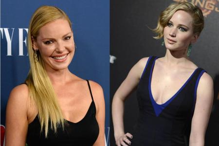 Katherine Heigl (l.) ist JLaw sehr dankbar, weil diese ihren Hund Katherine Heigl (l.) ist JLaw sehr dankbar, weil diese ihren Hund