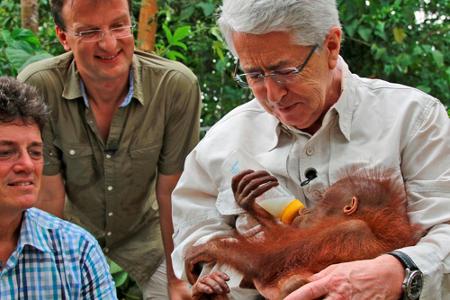 Frank Elstner begab sich auf Borneo auf die Spuren der Orang-Utans Frank Elstner begab sich auf Borneo auf die Spuren der Orang-Utans
