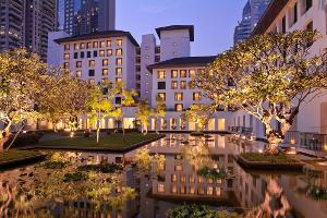 Eine verblüffender Hotelgarten mitten in Bangkok