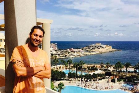 David Garrett sonnt sich auf Malta David Garrett sonnt sich auf Malta