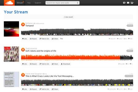 Musik im Mittelpunkt: Die Benutzeroberfläche von SoundCloud Musik im Mittelpunkt: Die Benutzeroberfläche von SoundCloud