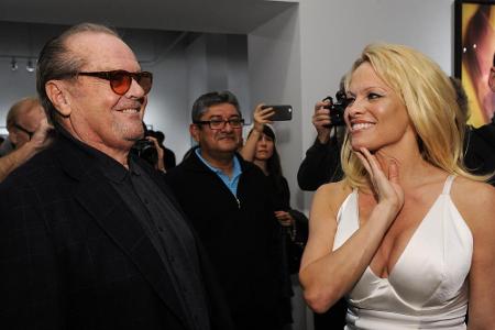 Jack Nicholson und Pamela Anderson scheinen sich auf der Ausstellung bestens verstanden zu haben