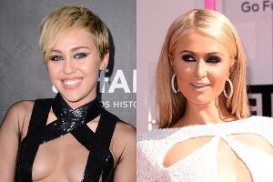 Miley Cyrus und Paris Hilton knutschen miteinander