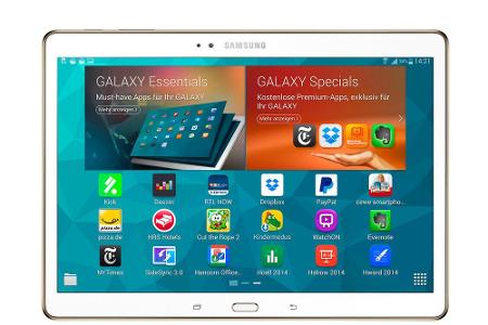 Das Samsung Galaxy Tab S gibt es mit 8,4-Zoll- und 10,5-Zoll-Display Das Samsung Galaxy Tab S gibt es mit 8,4-Zoll- und 10,5-Zoll-Display