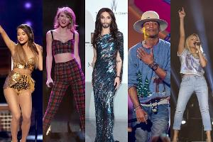 Durchstarter 2014: Ariana Grande, Taylor Swift, Conchita Wurst, Pharrell Williams und Helene Fischer