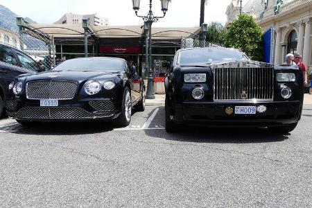 Bentley Continental GT & Rolls Royce Phantom - Carspotting - GP Monaco 2017