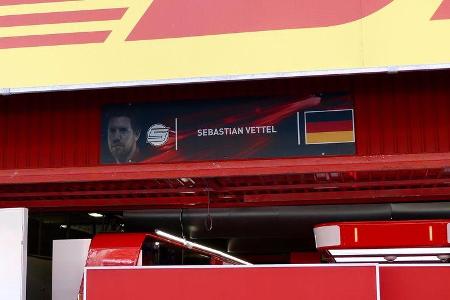 Namenstafeln - Sebastian Vettel - GP Spanien - Formel 1 - 10. Mai 2017