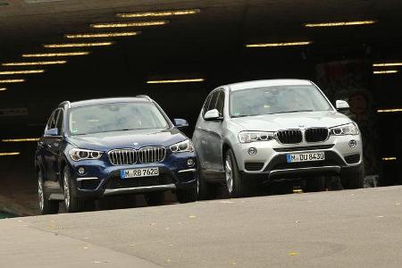 BMW X1 20d xDrive, BMW X3 20d xDrive, Frontansicht