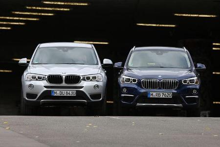 BMW X1 20d xDrive, BMW X3 20d xDrive, Frontansicht