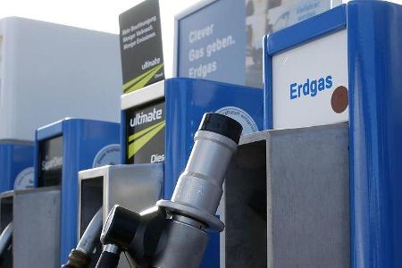 Zapfsäule Erdgas Tankstelle
