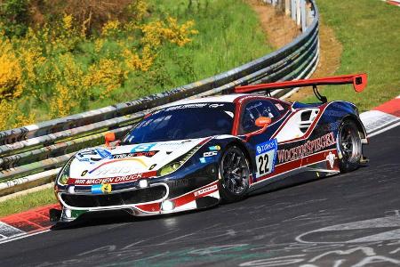 24h-Rennen Nürburgring 2017 - Nordschleife - Startnummer 22 - Ferrari 488 GT3 - Wochenspiegel Team Monschau - Klasse SP 9