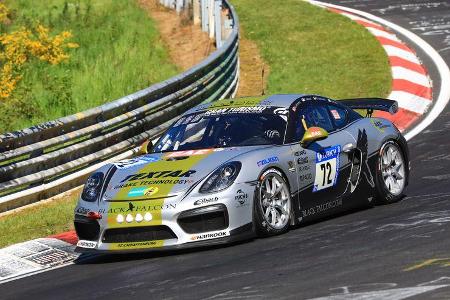 24h-Rennen Nürburgring 2017 - Nordschleife - Startnummer 72 - Porsche Cayman GT 4 - Black Falcon Team TMD Friction - Klasse ...