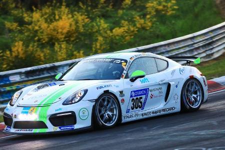 24h-Rennen Nürburgring 2017 - Nordschleife - Startnummer 305 - Porsche Cayman GT4 CS - Esba Racing - Klasse Cup 3