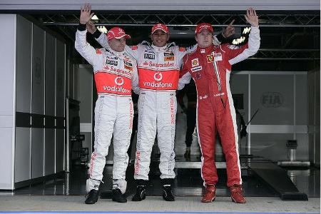 ... und sicherte sich vor Kimi Räikkönen und Heikki Kovalainen die Pole Position.