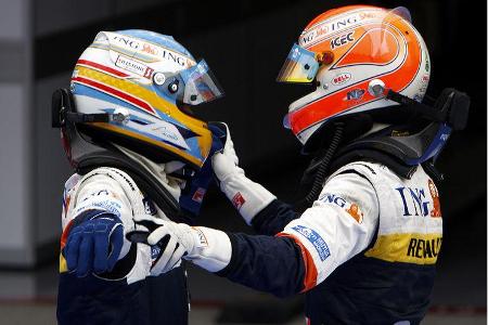 Auch Teamkollege Nelsinho Piquet hatte auf Rang vier Grund zum Jubel.