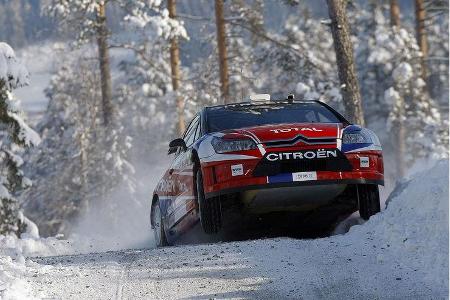 Zu viele Bandenberührungen kosteten den Franzosen Sebastien Ogier wertvolle Zeit.