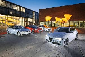 Alfa Romeo Giulia 2.2 D, Audi A4 2.0 TDI, BMW 320d, Mercedes C 250 d
