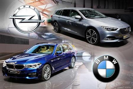 Vergleich Opel Insignia BMW 5er Touring Genf Autosalon 2017