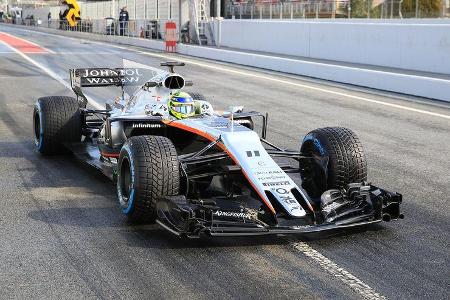 Sergio Perez - Force India - Formel 1 - Test - Barcelona - 2. März 2017
