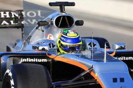 Sergio Perez - Force India - Formel 1 - Test - Barcelona - 2. März 2017
