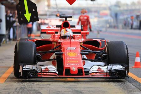 Sebastian Vettel - Ferrari - Formel 1 - Test - Barcelona - 9. März 2017