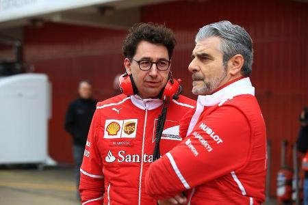 Maurizio Arrivabene & Mattia Binotto - Ferrari - Formel 1 - Test - Barcelona - 8. März 2017