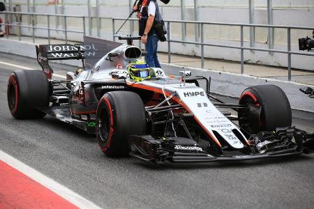 Sergio Perez - Force India - Formel 1 - Test - Barcelona - 8. März 2017