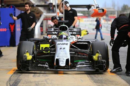 Sergio Perez - Force India - Formel 1 - Test - Barcelona - 8. März 2017
