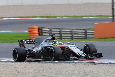 Sergio Perez - Force India - Formel 1 - Test - Barcelona - 8. März 2017