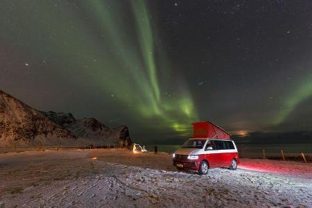 VW T6 California Bulli Camping Lofoten Norwegen