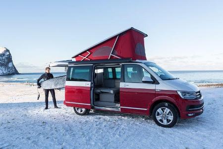 VW T6 California Bulli Camping Lofoten Norwegen