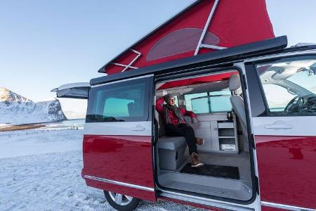 VW T6 California Bulli Camping Lofoten Norwegen